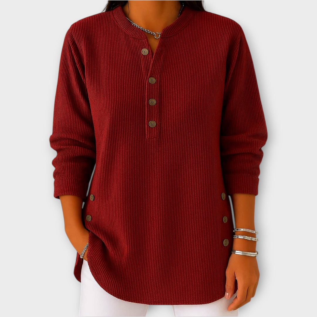 Classic Button-Detail Knit Top