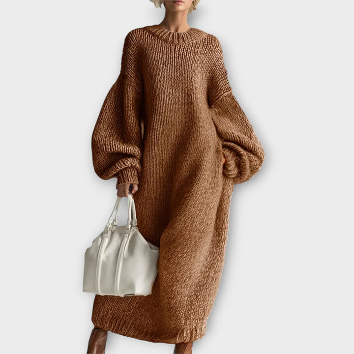 Cozy Oversized Knit Maxi Dress