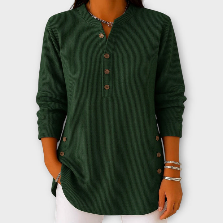 Classic Button-Detail Knit Top