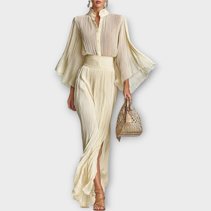 Luxury Pleated Two-Piece Set