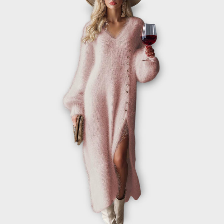 Elegant Soft-Knit Maxi Dress