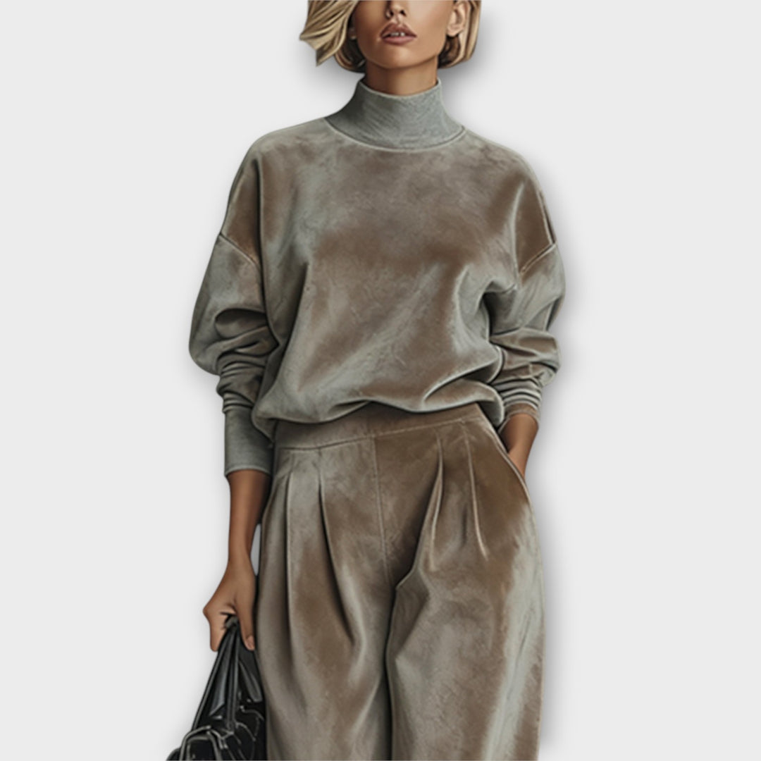 Velvet Luxe Turtleneck Set