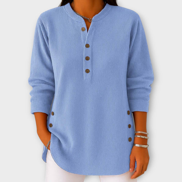 Classic Button-Detail Knit Top