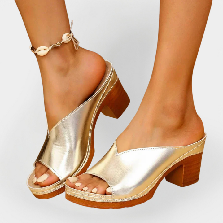 Orthopedic Sandals with Thick Heel
