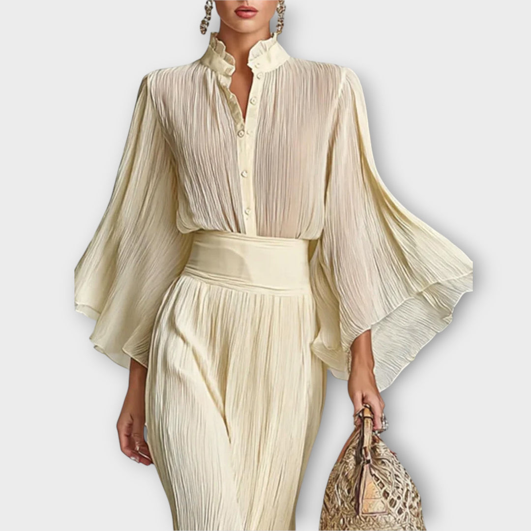 Luxury Pleated Two-Piece Set