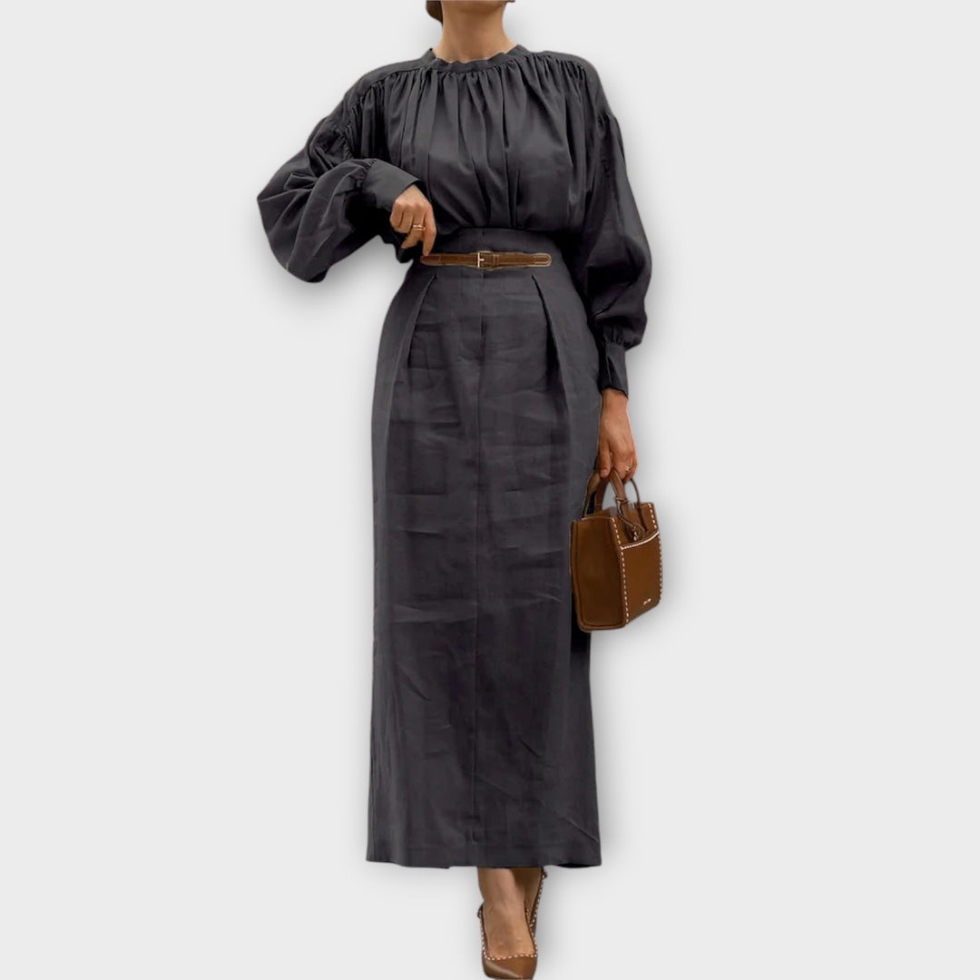 Ruched Elegance Two-Piece Set