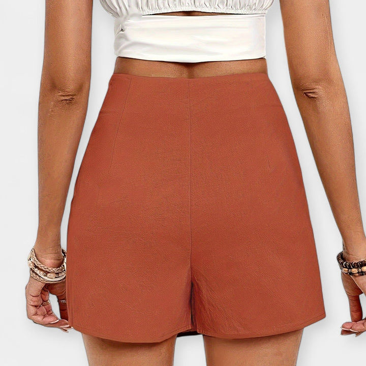 High-Waisted Shorts with Skirt