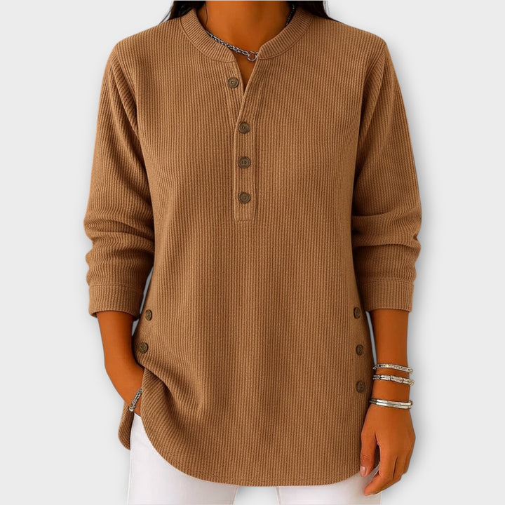 Classic Button-Detail Knit Top