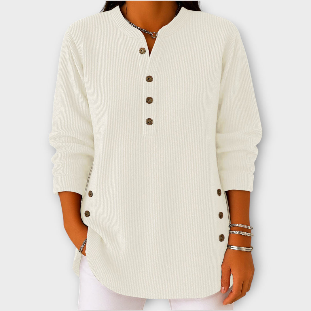 Classic Button-Detail Knit Top