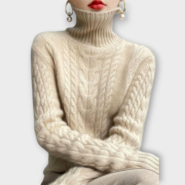 Cozy Cable-Knit Turtleneck Sweater