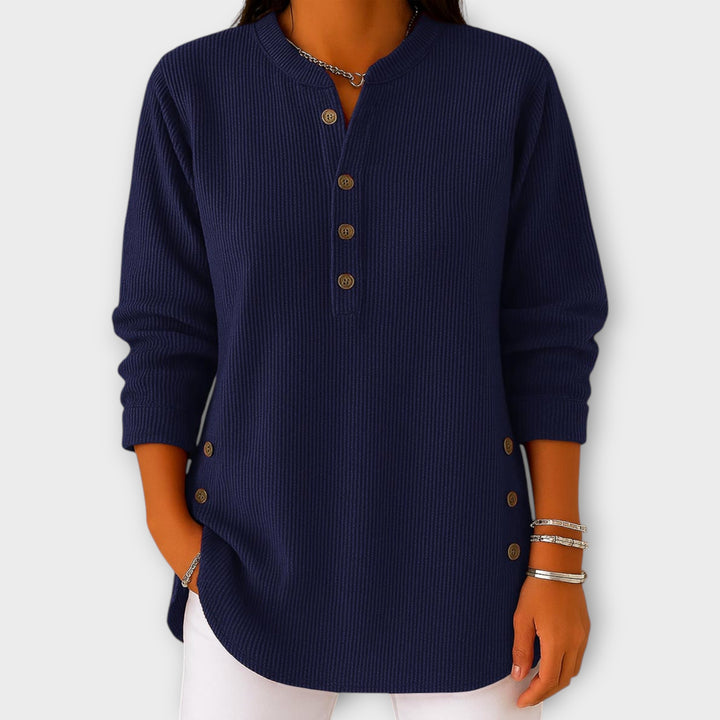 Classic Button-Detail Knit Top