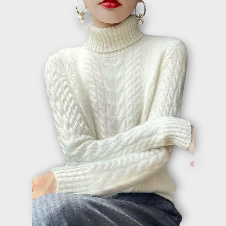 Cozy Cable-Knit Turtleneck Sweater