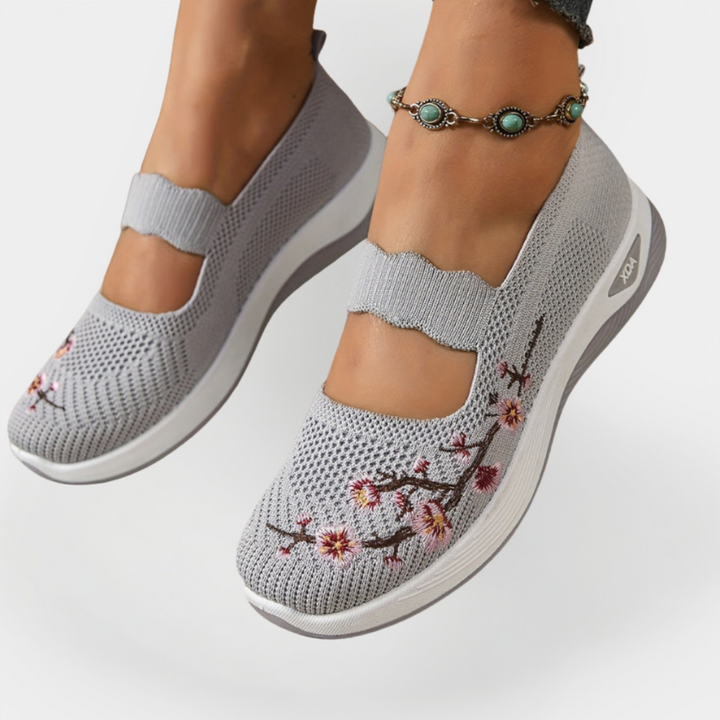 Orthopedic Shoes with Floral Embroidery