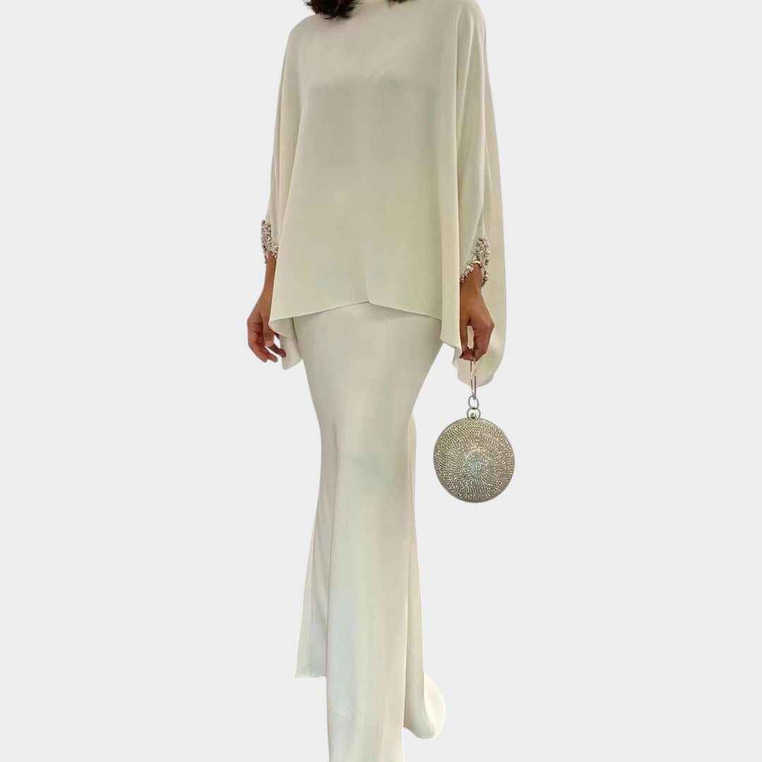 Elegant Cape-Style Two-Piece Set