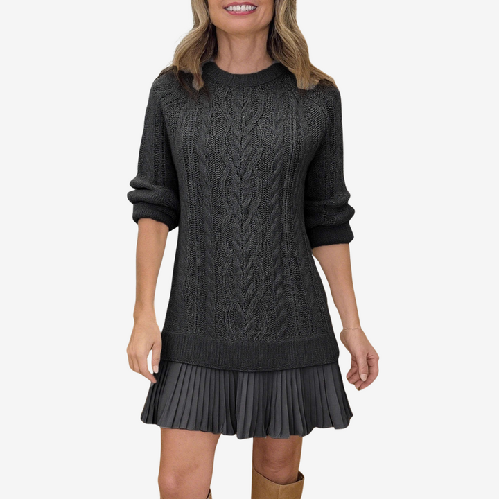 Cable-Knit Sweater Dress