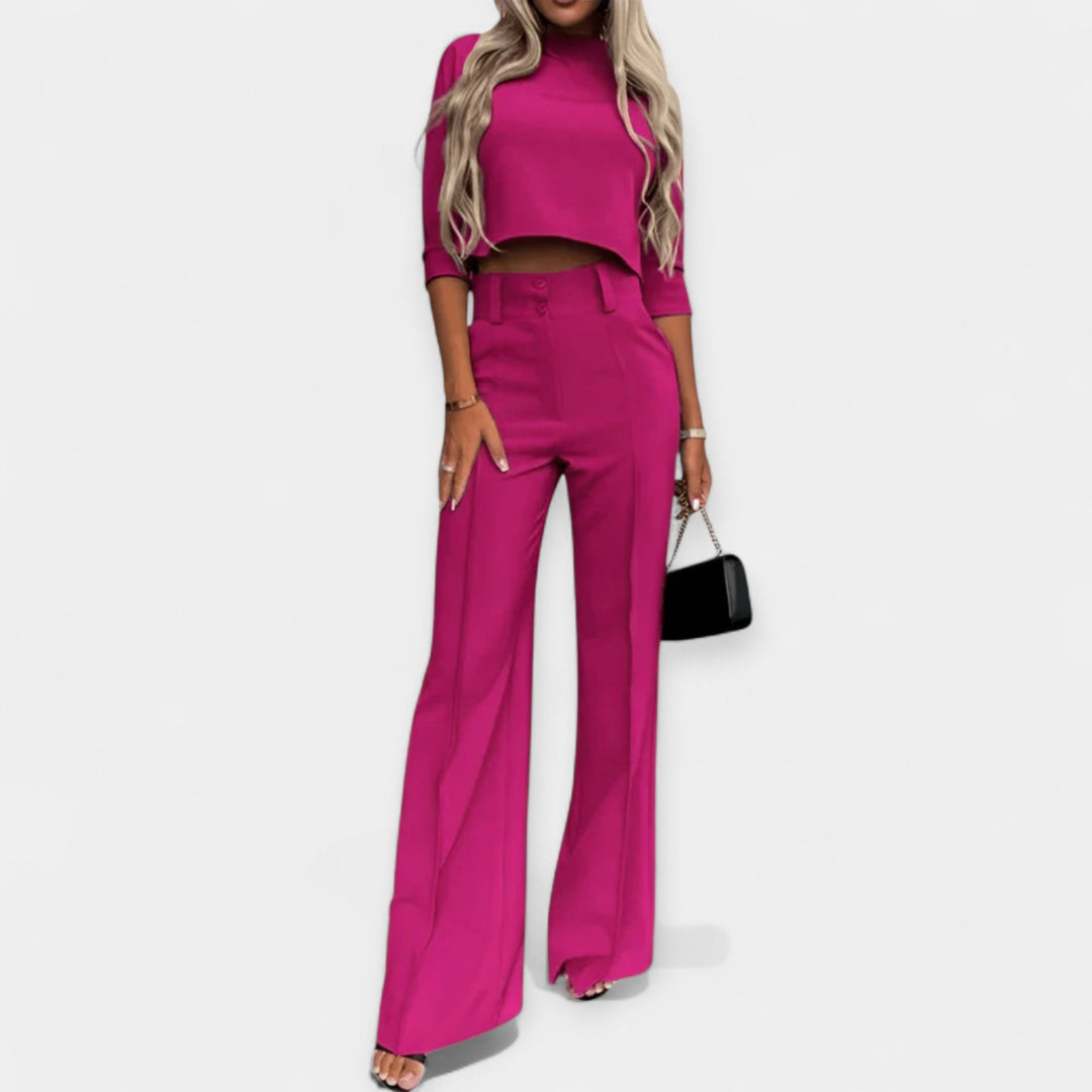 Crop Top and Trousers Set