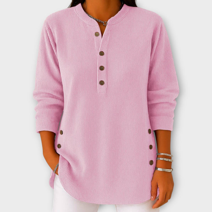 Classic Button-Detail Knit Top