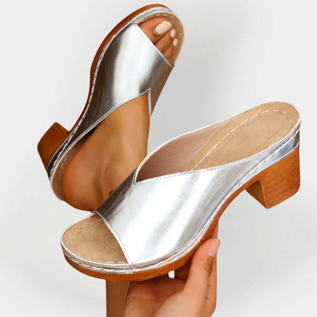 Orthopedic Sandals with Thick Heel