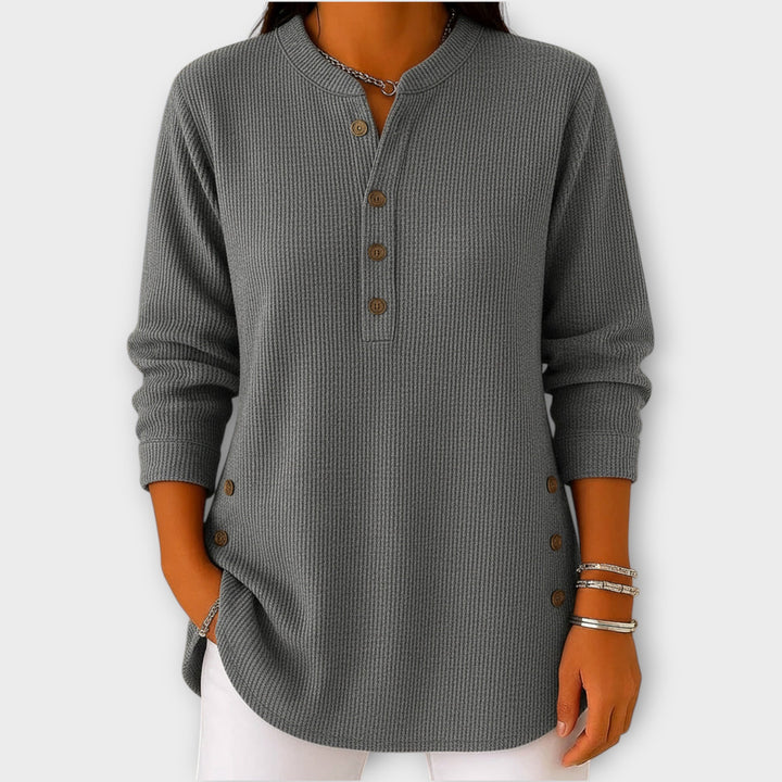 Classic Button-Detail Knit Top