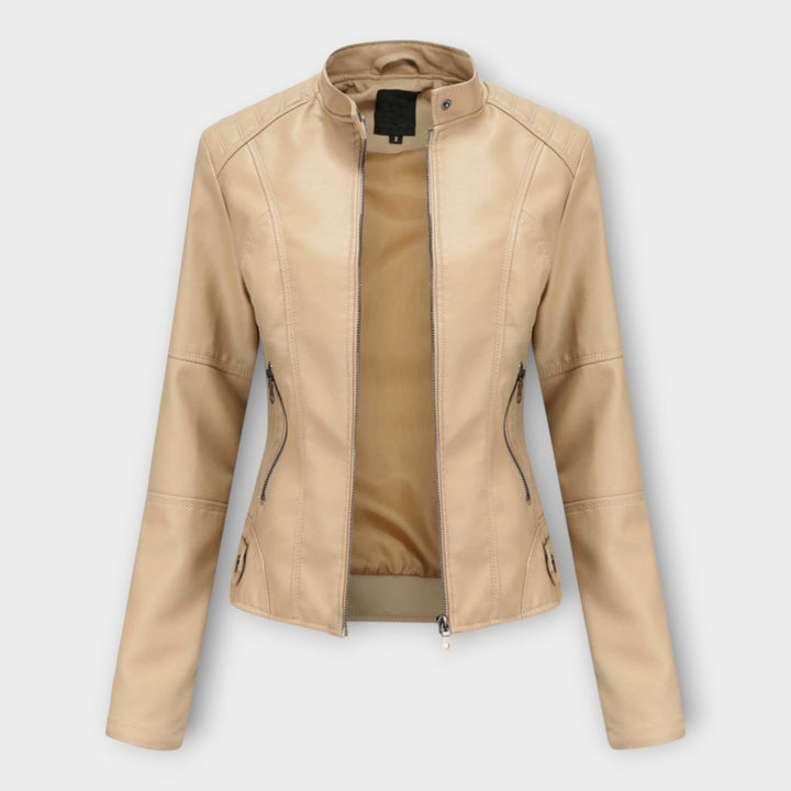 Elegant Leather Jacket with Modern Line and Timeless Aesthetic