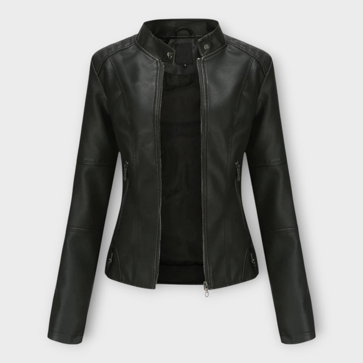 Elegant Leather Jacket with Modern Line and Timeless Aesthetic