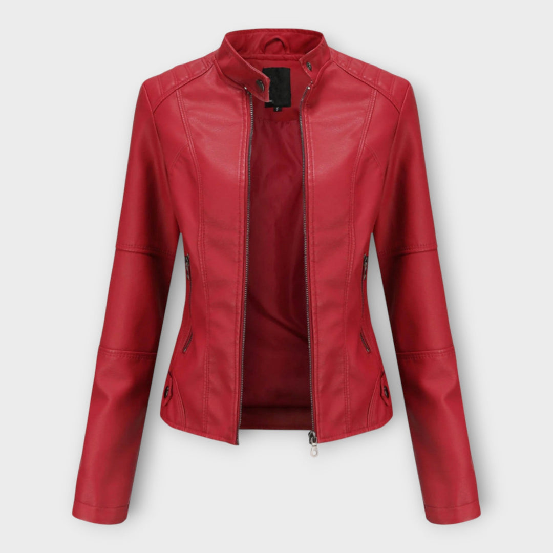 Elegant Leather Jacket with Modern Line and Timeless Aesthetic