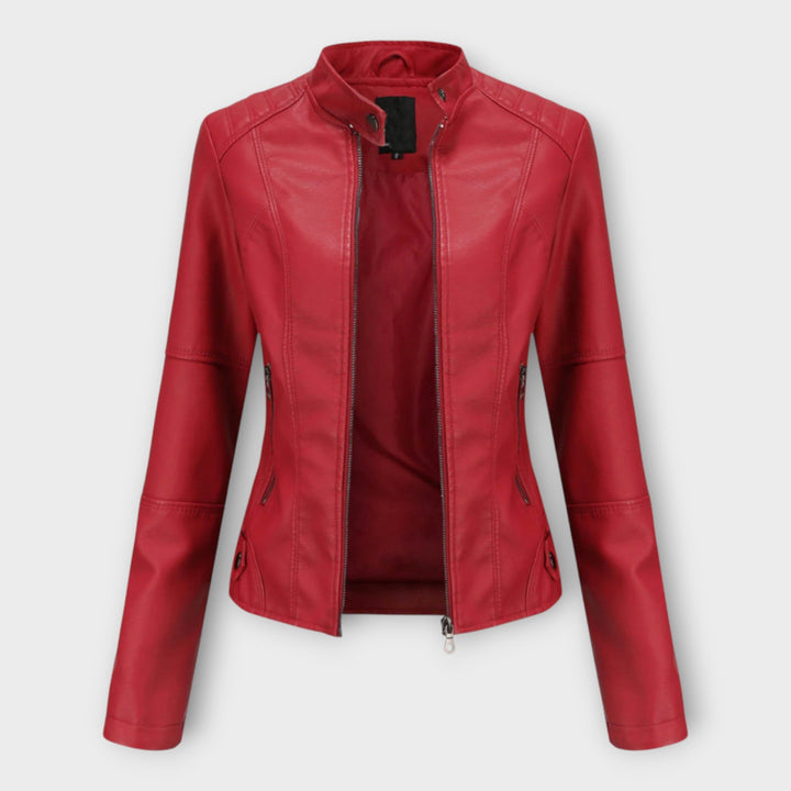 Elegant Leather Jacket with Modern Line and Timeless Aesthetic
