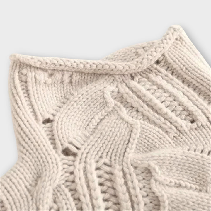 Cozy Textured Knit Turtleneck Sweater