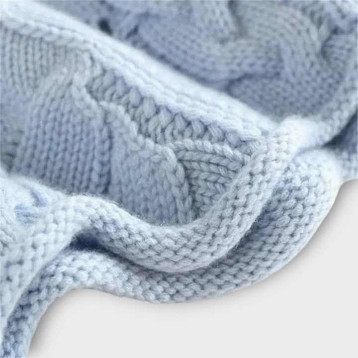 Ksenia  Cashmere Turtleneck with Braided Pattern