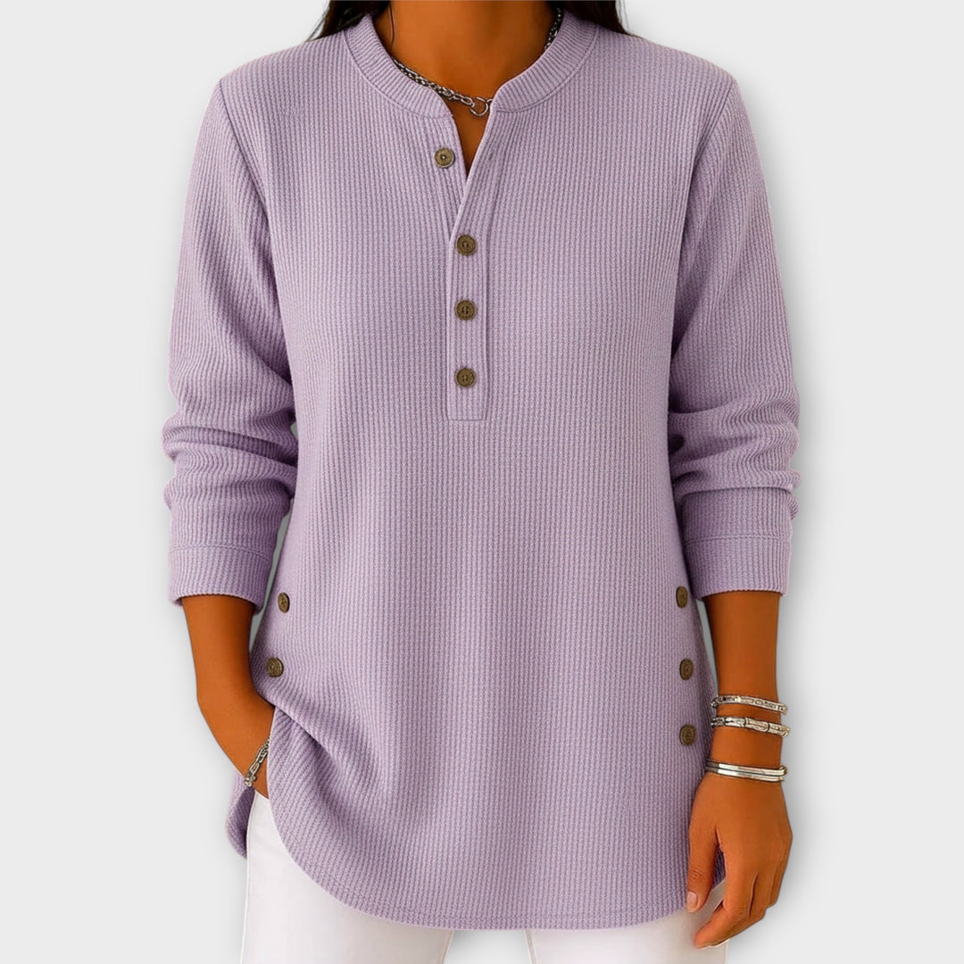 Classic Button-Detail Knit Top