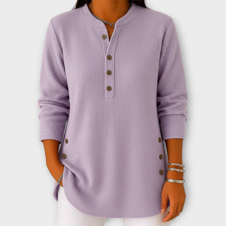 Classic Button-Detail Knit Top