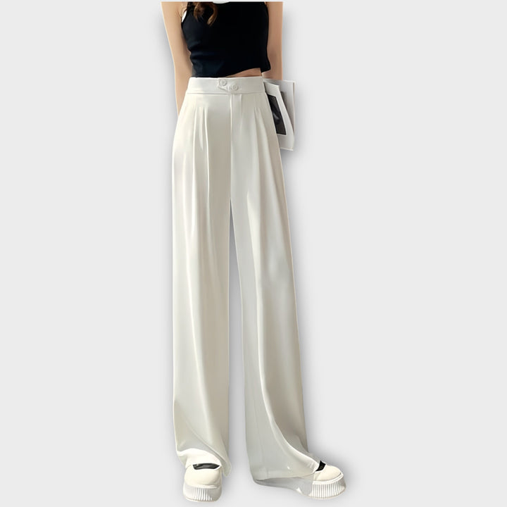 Elegant High-Waist Wide Leg Trousers