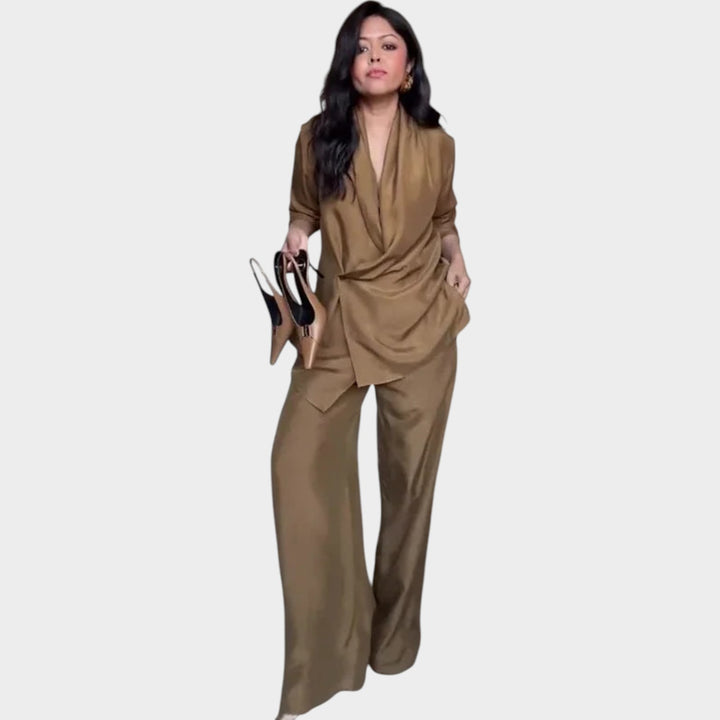 Effortless Tailored Wrap Set