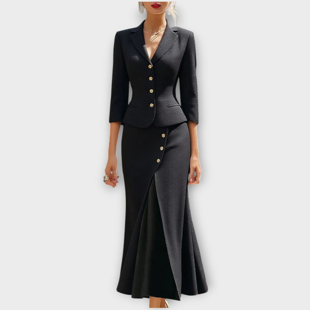 Elegant Tailored Skirt Suit