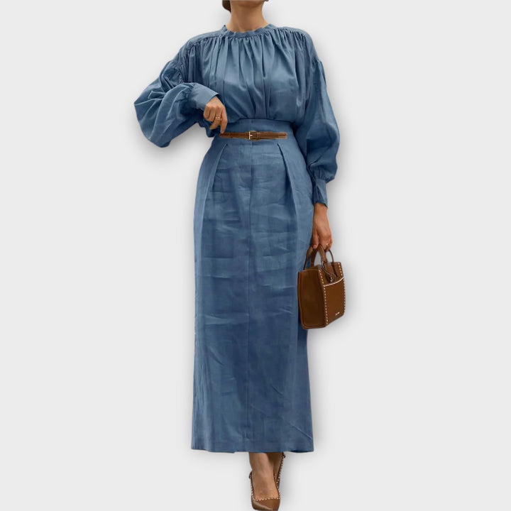 Ruched Elegance Two-Piece Set