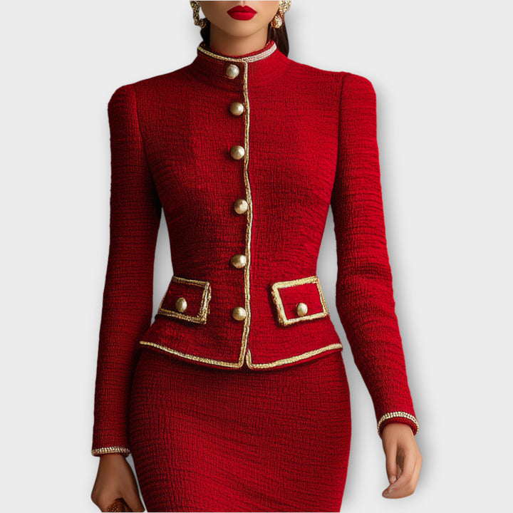 Classic Tailored Two-Piece Skirt Set