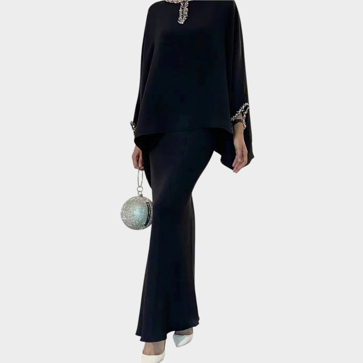 Elegant Cape-Style Two-Piece Set