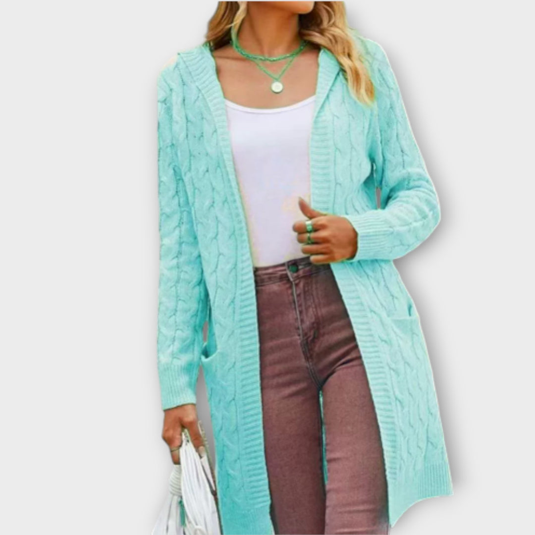 Cozy Cable-Knit Open Cardigan