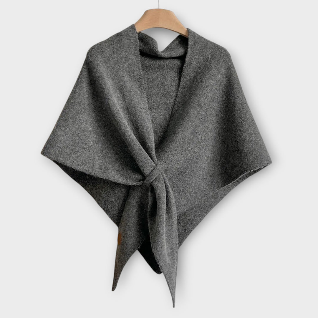 Cozy Tie-Front Shawl Wrap