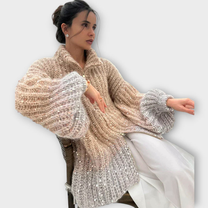 Chunky Knit Sequin Sweater
