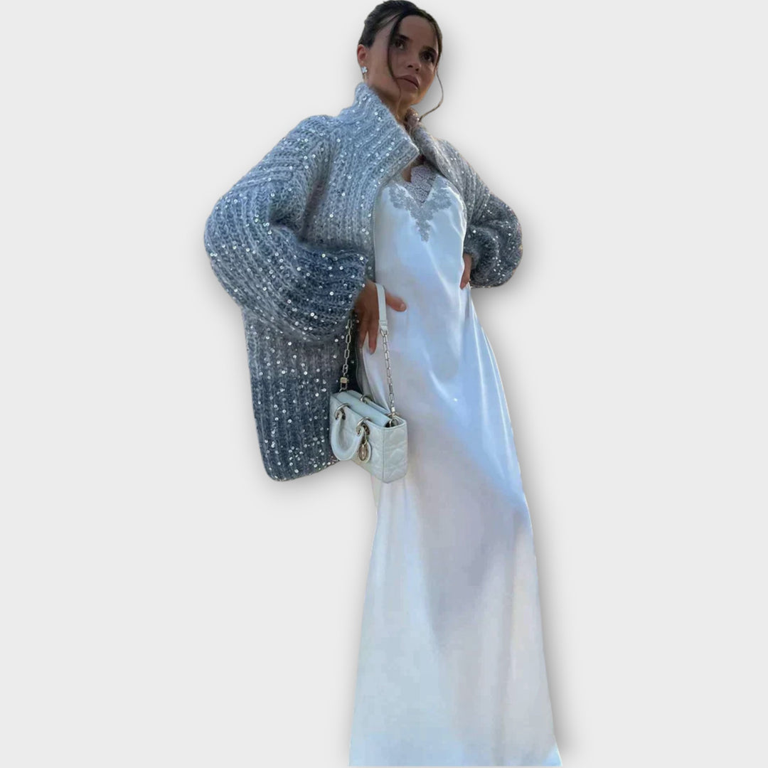 Chunky Knit Sequin Sweater